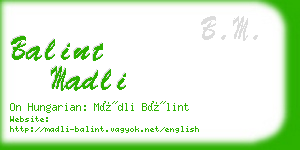 balint madli business card